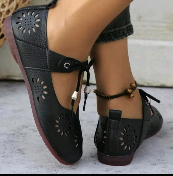 Flat Sandals With Round Toe, Breathable One-Step Buckle Women Shoes - Picture 4 of 6